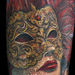 tattoo galleries/ - Nate Beavers Realistic Color Venetian Mask Tattoo